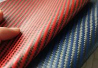 Vật liệu Toàn diện sợi carbon DuPont 2X2 Twill Dệt vải sợi Aramid đỏ
